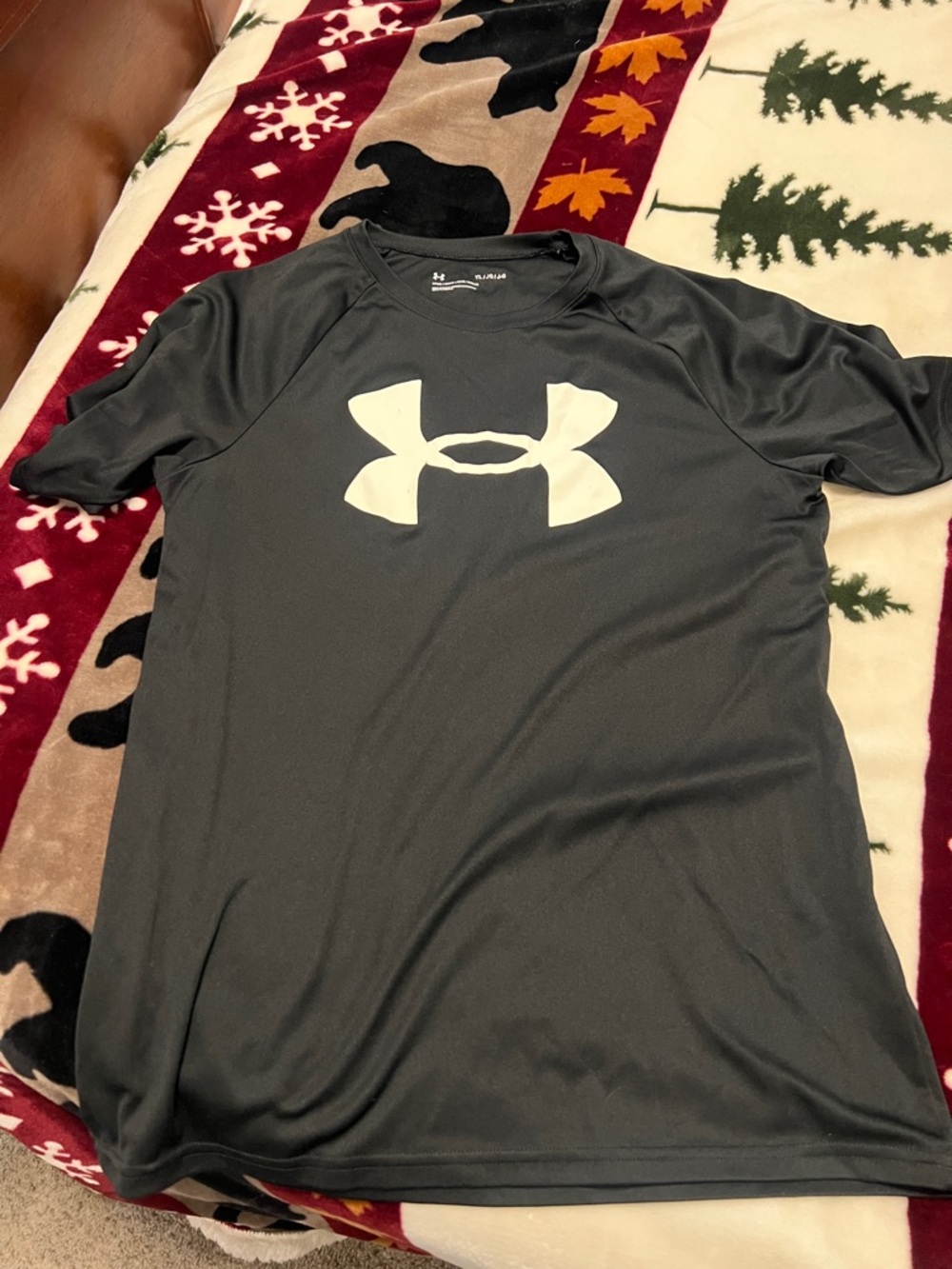 Under Armour Black Short Sleeve Performance Shirt with White Logo